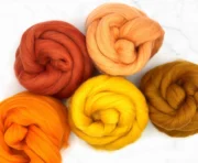 Fresh Orange Merino Wool Roving Pack - 250g