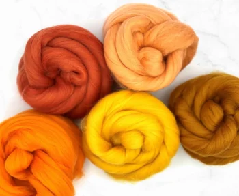 Fresh Orange Merino Wool Roving Pack - 250g