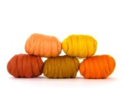 Fresh Orange Merino Wool Roving Pack - 250g