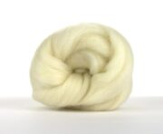 White South American Wool Roving - 100g