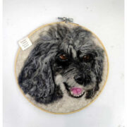 Needle Felted Wool Dog Portrait 21cm