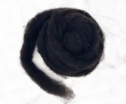 Carded Natural Black Welsh Wool Sliver 100g