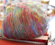 Carded Merino Wool, Sari Silk, Alpaca Batt 100g - Warrior