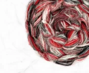 Merino & Flax Wool Roving 100g Scorpio