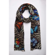 Merino & Silk Scarf - Butterflies