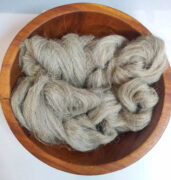 English Wool Roving 100g - Grey