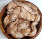 Extra Fine Merino Wool & Tussah Silk Roving 100g - Shoreline