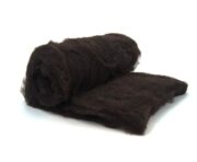 Carded Black Welsh Wool Batt 200g