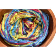 A Grade Mulberry Silk Roving 100g - Shimmer