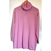 Bella Merino Wool Cowl Neck Tunic - Pink