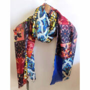 Extra Fine Merino Wool Scarf - Mosaic Tiles