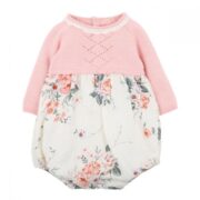 Bebe Elena Half Knit Woven Romper