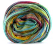 Merino & Stellina Wool Roving 100g - Over The Rainbow