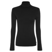 Woolerina Merino Wool Turtle Neck Black