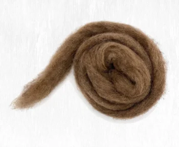 Carded Corriedale Wool Sliver 100g - Deer