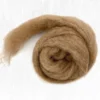 Carded Corriedale Wool Sliver 100g - Mouse