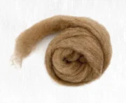 Carded Corriedale Wool Sliver 100g - Mouse