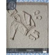 EYB 8 Ply Cardigan, Blanket, Socks, Mittens & Beanie Pattern