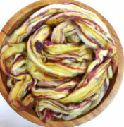 Merino Wool & Sari Silk Roving 100g - Circus
