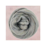 Glitzy Merino Wool Roving - Granite