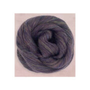 Glitzy Merino Wool Roving - Aubergine
