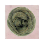 Glitzy Merino Wool Roving - Moss