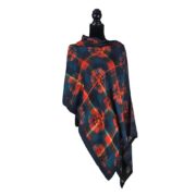 Merino Wool & Silk Paris Tartan Rouge Shawl
