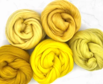 Yummy Yellow Merino Wool Roving Pack - 250g