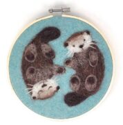 Otters In A Hoop Needle Felting Kit