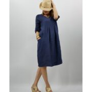 Luca Vanucci Linen Dress - Navy