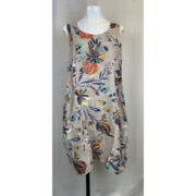 Luca Vanucci Pretty Fiori Linen Sleeveless Dress