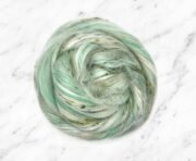 Merino Wool, Nepps & Tussah Silk Roving 100g - Gin & Tonic