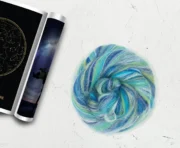 Merino Wool & Tussah Silk Roving 100g - Aquarius