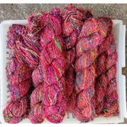 Recycled Sari Silk Yarn - #01