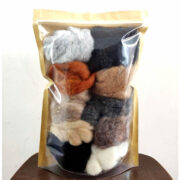 Carded Corriedale Wool Sliver Mixed Pack 100g
