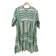Cotton Aztec Print Dress Green