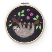 Sloth In A Hoop Needle Felting Kit