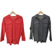 Cotton Velvet Long Sleeve Top
