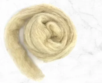 Carded Corriedale Wool Sliver Fawn 100g