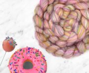 Merino Wool Blend Roving - Sprinkly Winkly