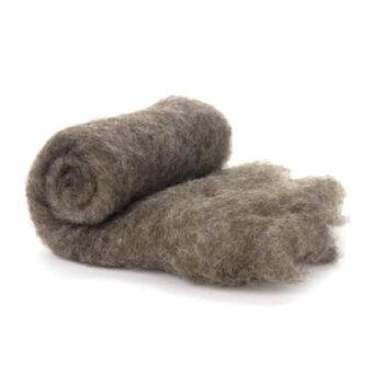 Carded Perendale Batt 200g Natural Brown