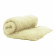 Carded Perendale Batt 200g Natural White