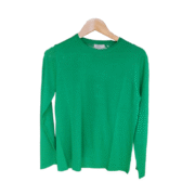 Bella Merino Wool Crew Neck Jumper - Emerald