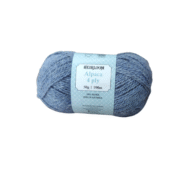 Heirloom Alpaca 4 Ply 50g - Greyblue Heather 6935
