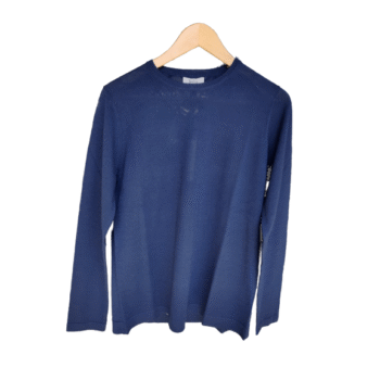 Bella Merino Wool Crew Neck Jumper - Navy