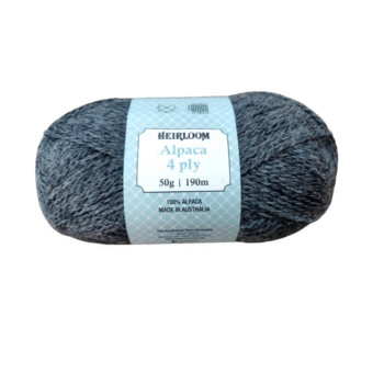 Heirloom Alpaca 4 Ply 50g - Asphalt 6972