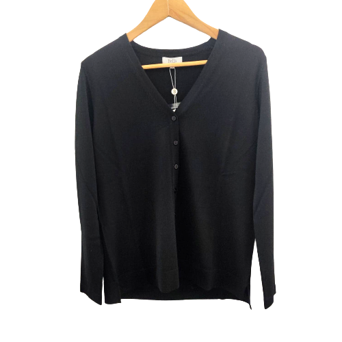 Buy Bella Merino Wool Cardigan - Black · The Wool Room