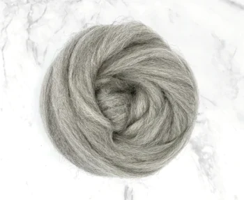Cheviot Wool Roving 100g Grey