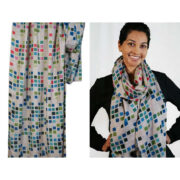 Merino Wool Scarf Chequered