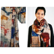 Merino Wool Scarf Reflected Rain